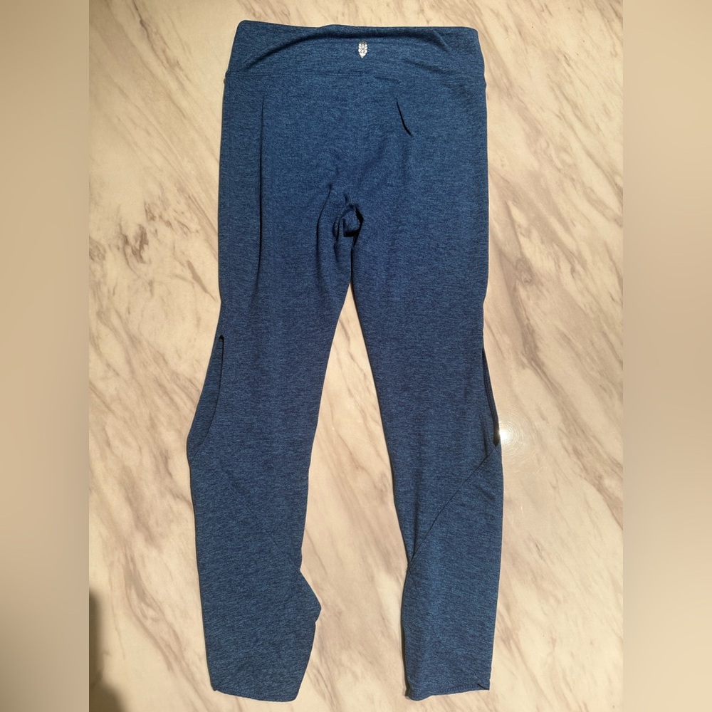 Free People Movement Halo Cutout Leggings Women's Small Blue Yoga Activewear